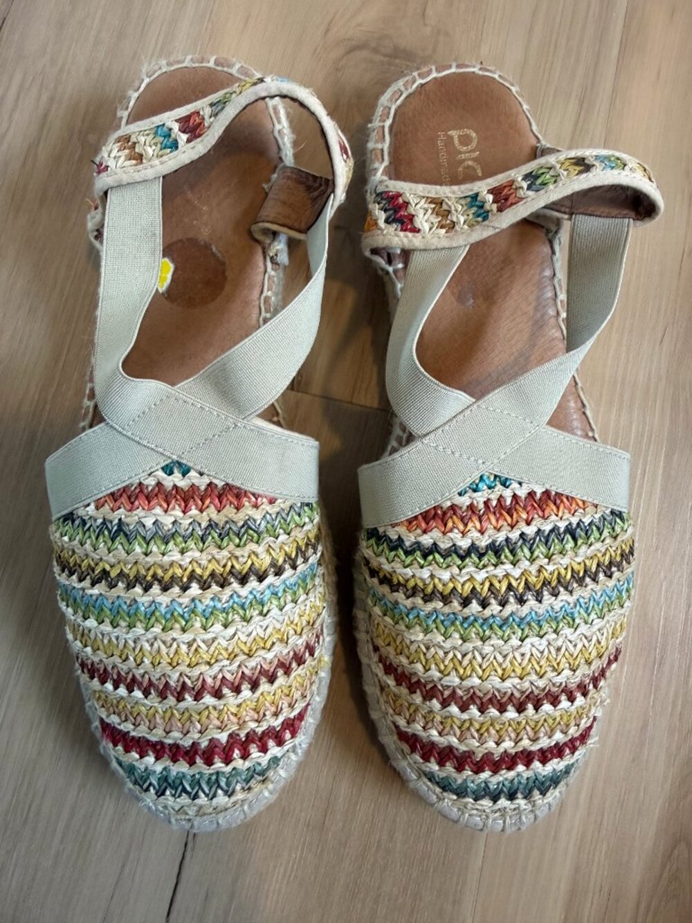 Picon Multicolor Woven Espadrille Flats | Boho Stripes - Size 9